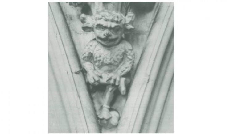 The famous carving in Lincoln Cathedral