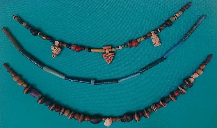 A selection of Egyptian beaded necklaces from our collections