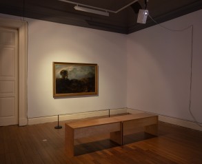 Evan Roth’s Red Lines with Landscapes at the Usher Gallery, 2019. Photograph by Jules Lister