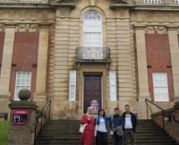The participants outside the Usher Gallery